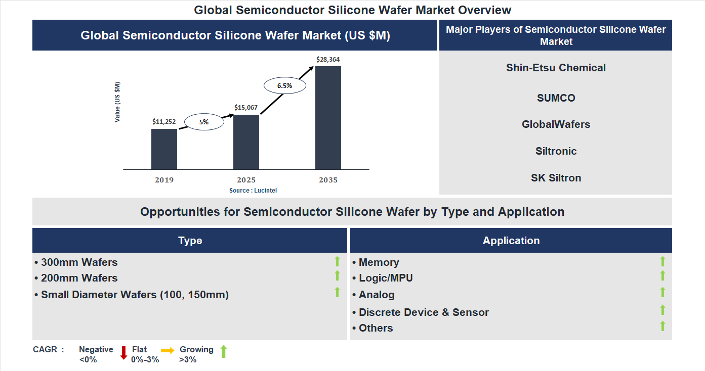 Semiconductor Silicone Wafer Market Trends and Forecast